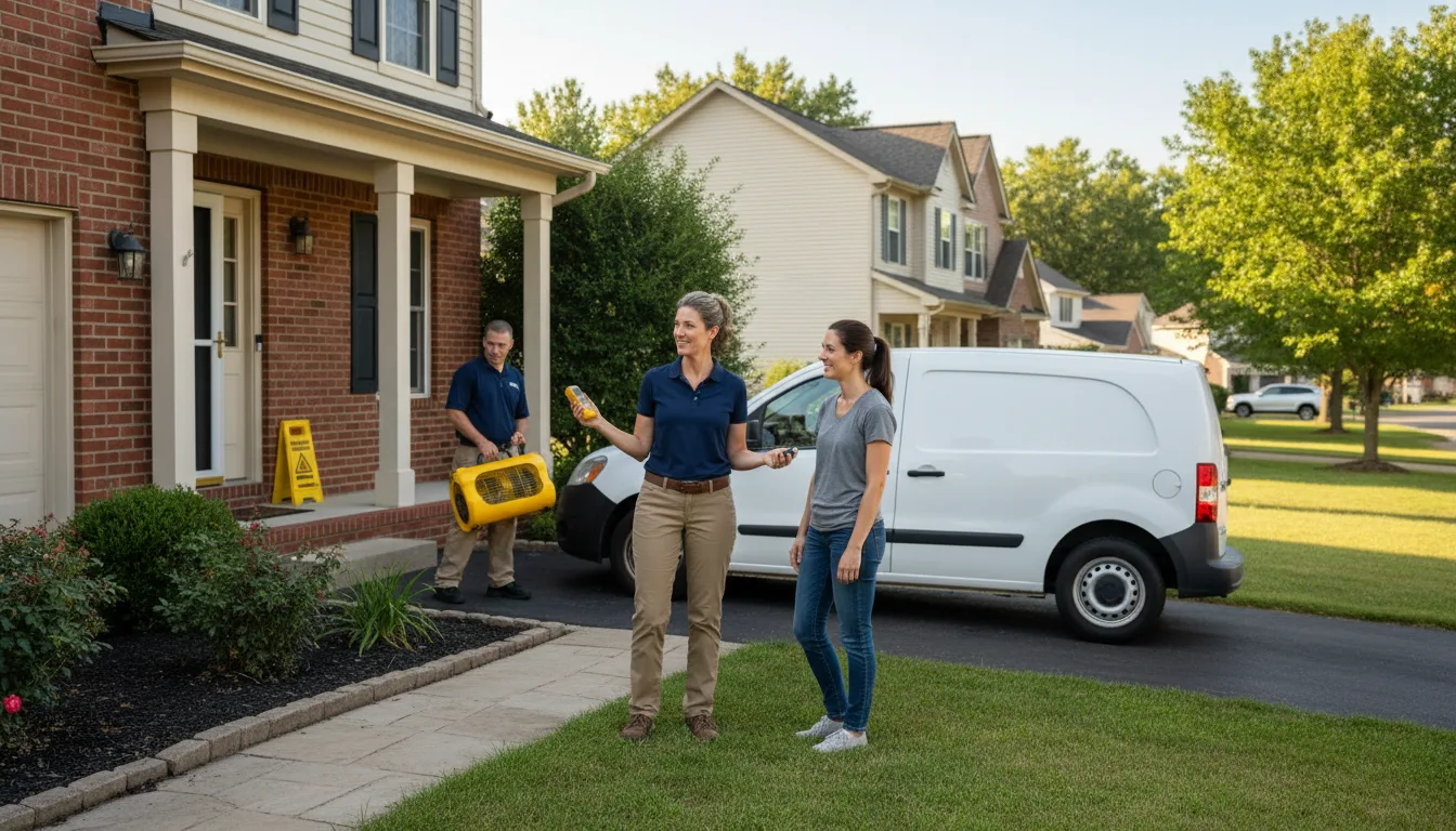 Residential water damage restoration in Clayton, IL
